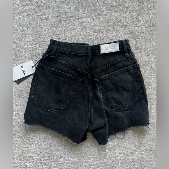 NWT Re/Done 50’s Cut Off Shorts Destroyed Shadow Black Size 24 - Picture 3 of 10